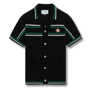 Casablanca Tennis Crochet T-Shirt Green/Black