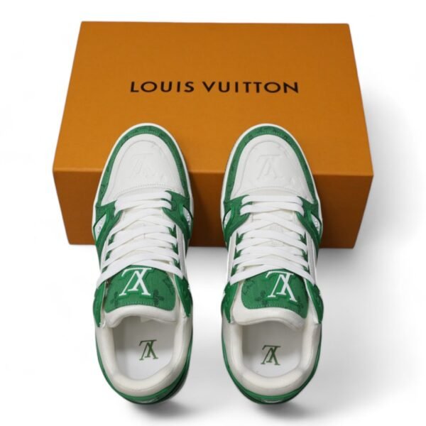 LV Trainer Sneaker White/Green - Image 2