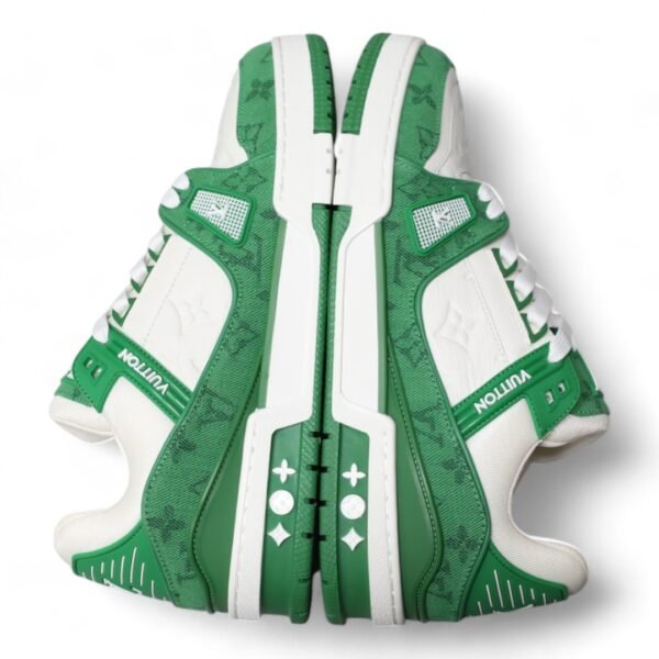 LV Trainer Sneaker White/Green - Image 3