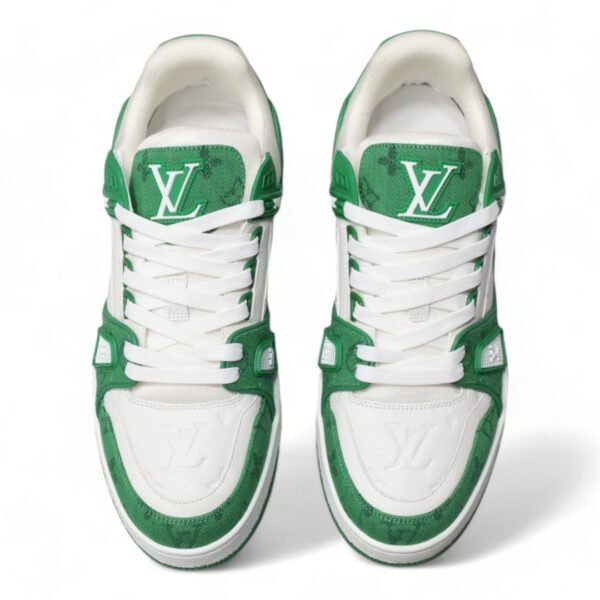LV Trainer Sneaker White/Green - Image 6