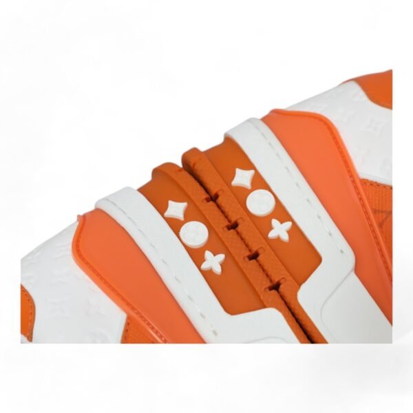 LV Trainer Sneaker White/Orange - Image 4