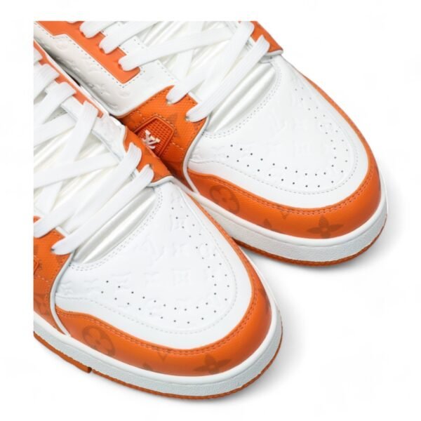 LV Trainer Sneaker White/Orange - Image 5