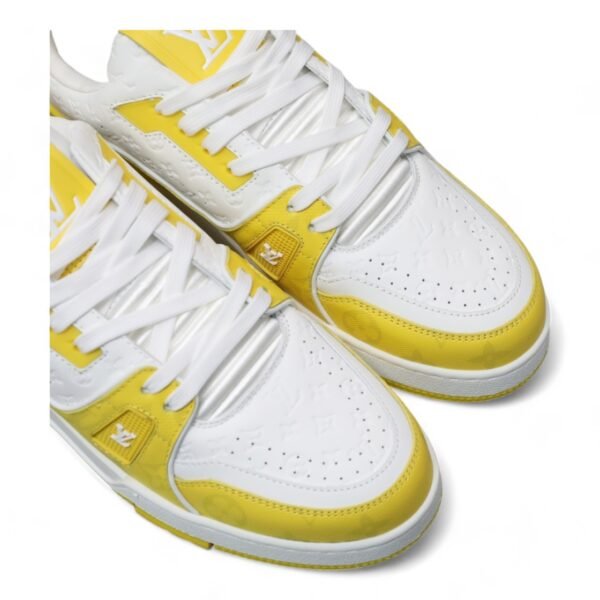 LV Trainer Sneaker White/Yellow - Image 4