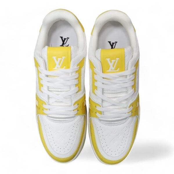 LV Trainer Sneaker White/Yellow - Image 6