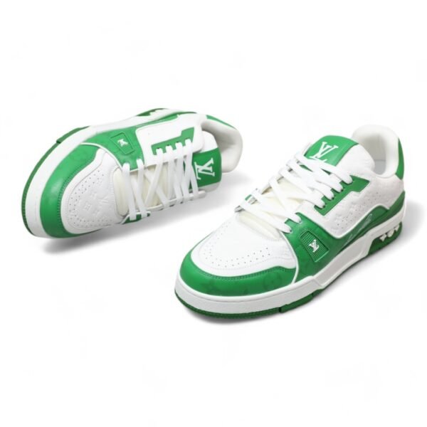 LV Trainer Sneaker White/Green - Image 3
