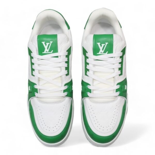 LV Trainer Sneaker White/Green - Image 6