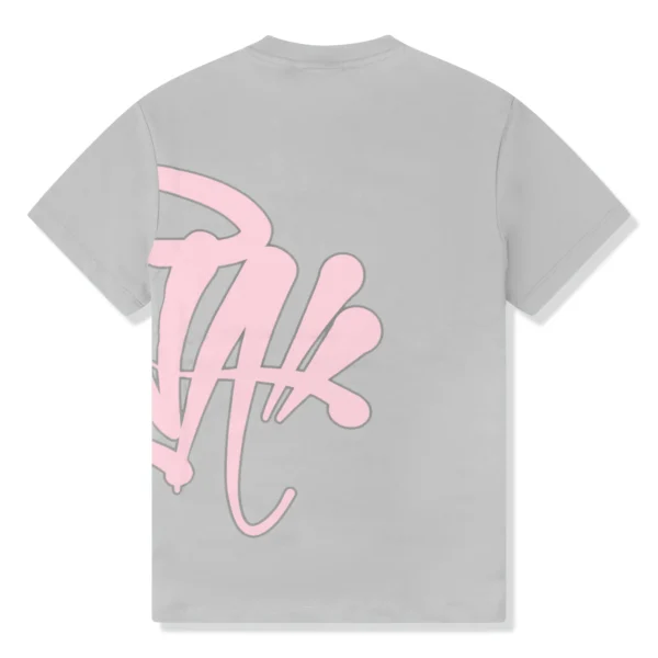 Syna World Logo Grey/Pink T-Shirt - Image 2