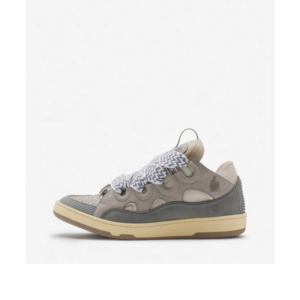 Leather Curb Sneakers Grey