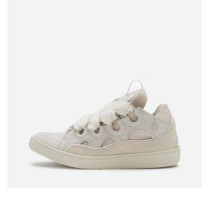 Leather Curb Sneakers Peach
