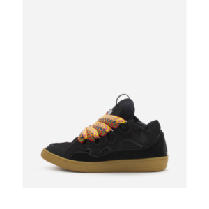 Leather Curb Sneakers Black