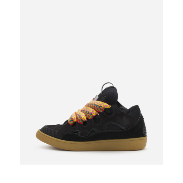 Leather Curb Sneakers Black