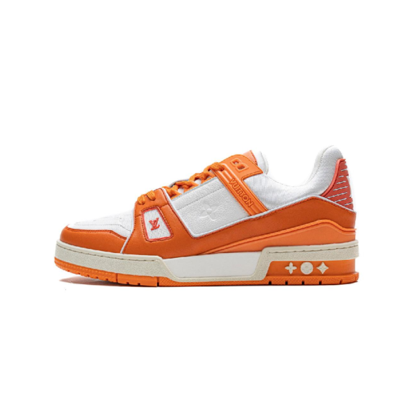 LV Trainer Sneaker White/Orange