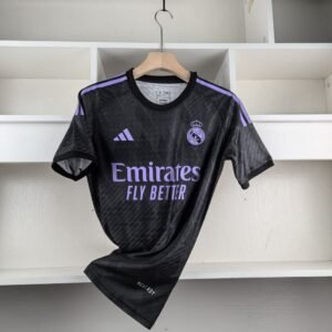 Real Madrid 2024-25 Kit Black Purple Player Version