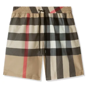 Burberry Check Beige Swim Shorts
