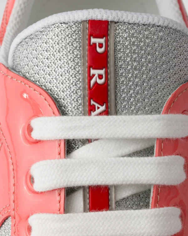 Prada Cup Coral/Silver Sneakers - Image 5
