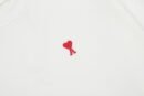 AMI Paris Red ADC Crewneck Sweater White