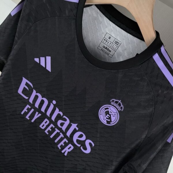 Real Madrid 2024-25 Kit Black Purple Player Version - Image 3