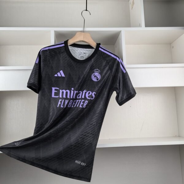 Real Madrid 2024-25 Kit Black Purple Player Version - Image 2